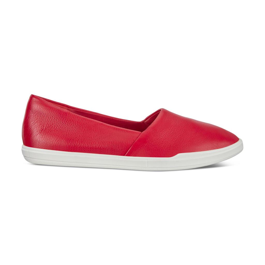 Chaussures Plates Ecco Simpil Loafers Femme Rouge 7638-FRAUN